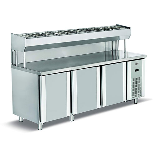 Pizza and Salad Refrigerator with 3 Doors